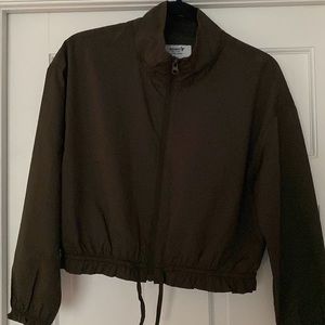 Old Navy stretch tech cropped jacket - dark olive